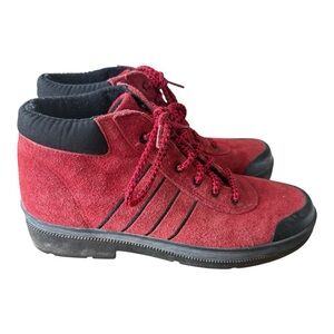 Aerosoles Men’s Red and Black Suede Boots- Size 9